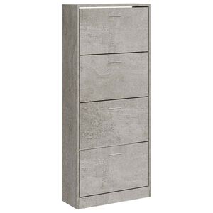 vidaXL Pantofar, gri beton, 63x24x147 cm, lemn compozit