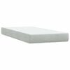vidaXL Pat box spring cu saltea, gri deschis, 90x220 cm, catifea