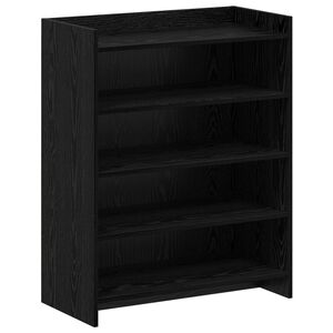 vidaXL Dulap pentru pantofi Stejar Negru 73,5 x 36 x 92 cm