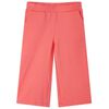 vidaXL Pantaloni pentru copii cu picioare largi, corai, 92