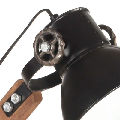 vidaXL Lampă de birou industrială, negru, 58x18x90 cm, E27, rotund