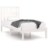 vidaXL Cadru de pat, alb, 90x200 cm, lemn masiv de pin