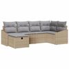 vidaXL Set de canapea 6 buc. Beige și gri deschis poliratan
