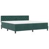vidaXL Pat cu arc LED cu pernă Verde &icirc;nchis 200 x 200 cm Catifea