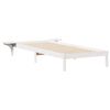 vidaXL Cadru de pat cu mese laterale Alb 90 x 220 cm Lemn de pin masiv