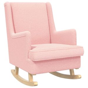 vidaXL Scaun balansoar Roz 62 x 80 x 85 cm Boucl&eacute;