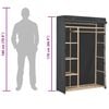 vidaXL Șifonier, gri, 110x40x170 cm, textil