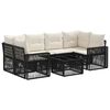 vidaXL Set de canapele pentru grădină 7 buc. Negru 55 x 55 x 37 cm
