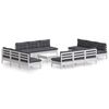 vidaXL Set mobilier de grădină cu perne, 13 piese, antracit, lemn pin
