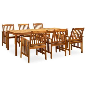 vidaXL Set mobilier de grădină cu perne, 7 piese, lemn masiv acacia