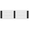 vidaXL Pernă pentru tăblie pat, Zadar, alb și negru, 160cm, piele artificială