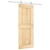 vidaXL Ușă glisantă Natural și Alb 80 x 210 cm Lemn de Pin Solid