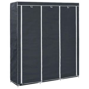 vidaXL Dulap cu bare și compartimente, negru, 150x45x175 cm