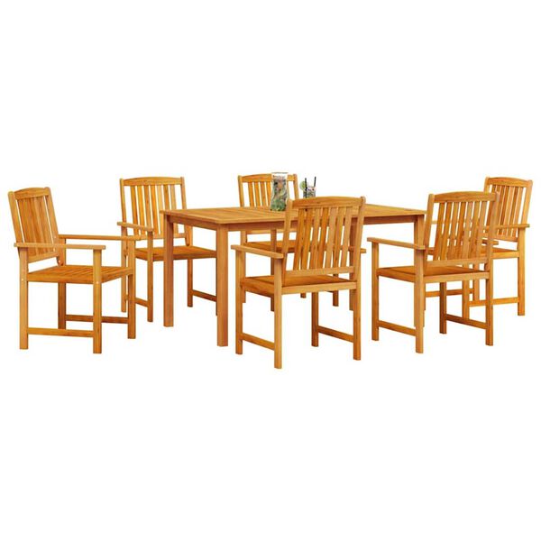vidaXL Set de masă pentru grădină 5 pcs Maro Lemn Solid de Acacia