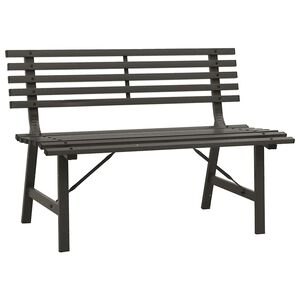vidaXL Bancă de grădină, negru, 110 cm, oțel