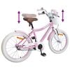 vidaXL Bicicletă pentru Copii 18 Inci pentru 5-7 ani Roz deschis