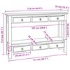 vidaXL Masă de consolă Maro 115 x 32 x 75,5 cm Lemn masiv de mahon