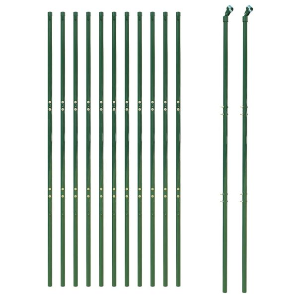 vidaXL Gard plasă de sârmă, verde, 2,2x25 m, oțel galvanizat