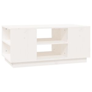 vidaXL Măsuță de cafea, alb, 90x49x40,5 cm, lemn masiv de pin