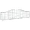 vidaXL Coșuri gabion arcuite 9 buc, 200x30x40/60 cm, fier galvanizat