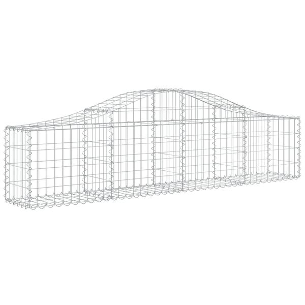 vidaXL Coșuri gabion arcuite 9 buc, 200x30x40/60 cm, fier galvanizat