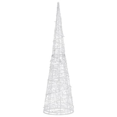 vidaXL Piramidă decorativă con de lumini cu LED alb rece 120 cm acril