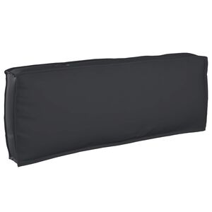 vidaXL Pernă pentru spătar din paleți cu pernă Negru 120 x 40 x 12 cm