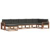 vidaXL Set de canapele de exterior 7 buc. Natural și Antracit