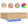 vidaXL Măsuță de cafea cu lumini LED, stejar sonoma, 85x55x31 cm