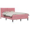 vidaXL Cadru de pat cu saltea cu headboard Roz 120 x 190 cm Catifea