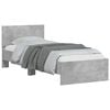 vidaXL Cadru de Pat cu Tăblie Gri Beton 80 x 200 cm Lemn prelucrat