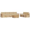vidaXL Set de canapele de exterior cu pernă 7 pcs Alb și Bej Poliester