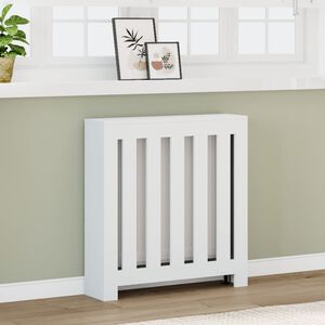 vidaXL Mască pentru calorifer, alb, 78x20x82 cm, lemn prelucrat