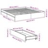 vidaXL Cadru de pat cu sertare, gri beton, 180x200 cm, lemn prelucrat