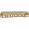 vidaXL Set de canapele de exterior cu pernă 6 pcs Natural și Bej