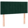 vidaXL Pat box spring cu saltea, verde &icirc;nchis, 80x200 cm, catifea