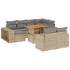 vidaXL Set canapele de grădină cu perne, 11 piese, bej, poliratan