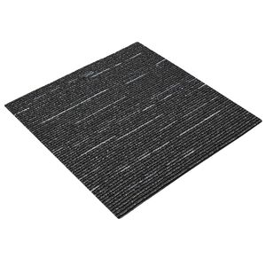 vidaXL Placă de carpetă Dungi Negre 50 x 50 cm 20 buc. PP și bitum