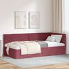 vidaXL Cadru de pat colțar cu headboard bordo 80 x 200 cm țesătură