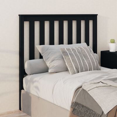 vidaXL Tăblie de pat, negru, 106x6x101 cm, lemn masiv de pin