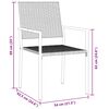 vidaXL Set de masă pentru grădină 3 pcs Negru Ratan PE