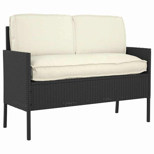 vidaXL Set de perne pentru palet cu pernă 3 pcs Crem 120 x 60 x 12 cm