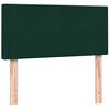 vidaXL Pat box spring cu saltea, verde &icirc;nchis, 100x220 cm, catifea