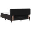 vidaXL Pat cu arcuri cu saltea cu headboard Negru 140 x 190 cm Catifea
