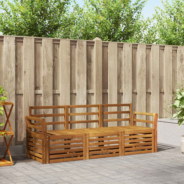 vidaXL Seturi de canapele 3 pcs natural Lemn Solid de Acacia