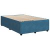 vidaXL Pat box spring cu saltea, albastru, 120x200 cm, catifea