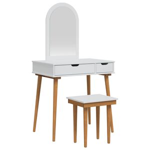 vidaXL Set de Dressing FAUSKE 3 buc. Alb 76 x 50 x 143 cm