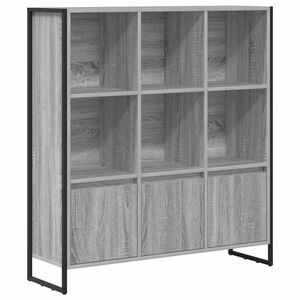 vidaXL Dulap pentru cărți 99,5 x 30 x 108 cm Lemn prelucrat Gri Sonoma