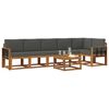 vidaXL Set de canapele de exterior cu pernă 7 pcs Natural și Antracit