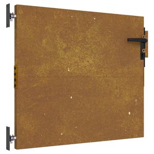 vidaXL Poartă de grădină 85x100 cm, oțel Corten, design pătrat